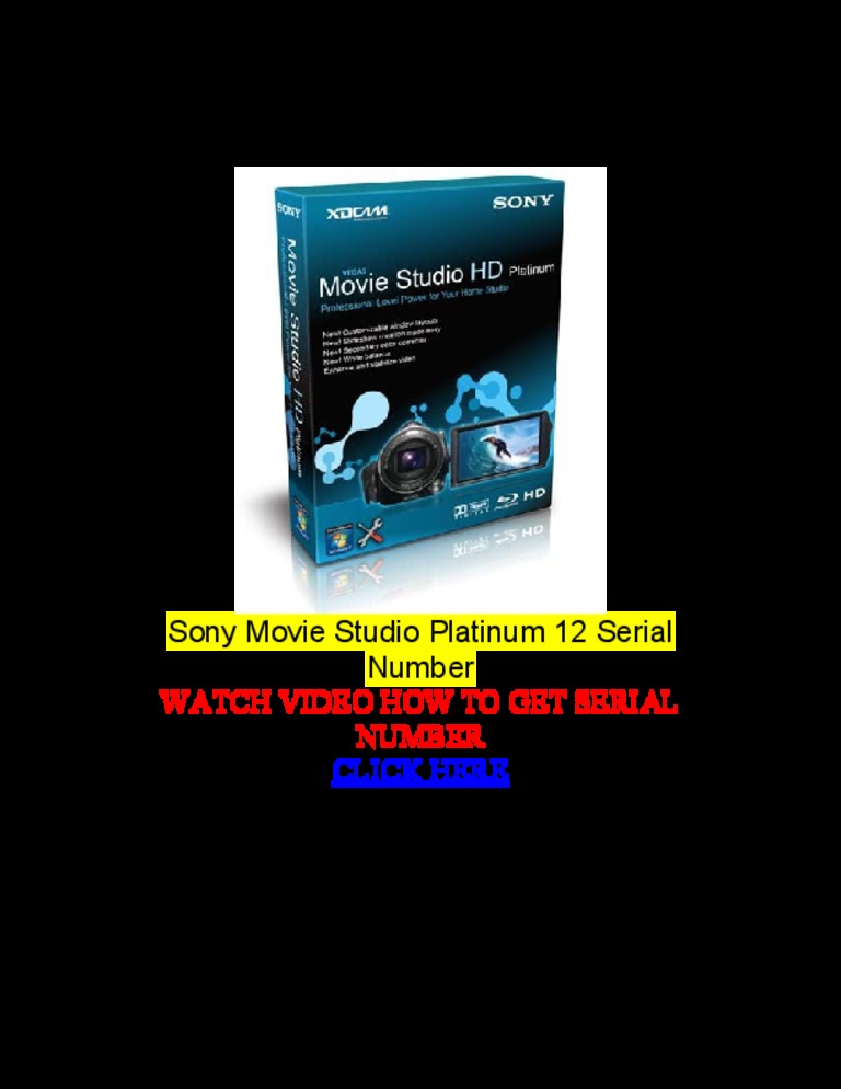 sony movie studio platinum 12 serial number free